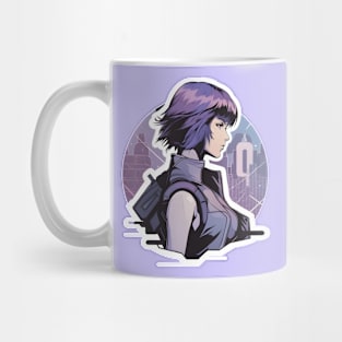 Cybernetic Journeys: Ghost in the Shell Aesthetics, Techno-Thriller Manga, and Mind-Bending Cyber Warfare Art Mug